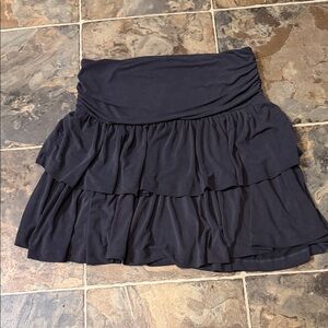 Maeve Dark Gray Tiered Skirt
